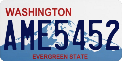 WA license plate AME5452