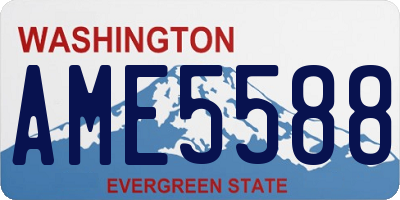 WA license plate AME5588