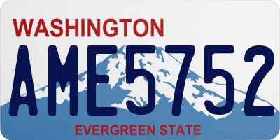 WA license plate AME5752