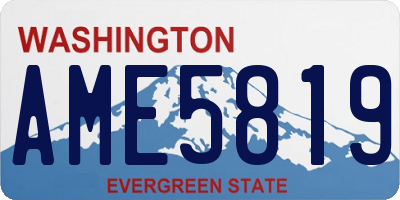 WA license plate AME5819
