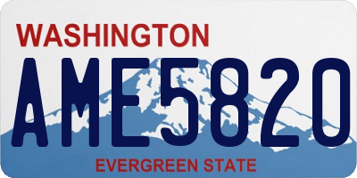 WA license plate AME5820