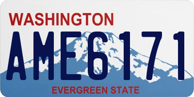 WA license plate AME6171