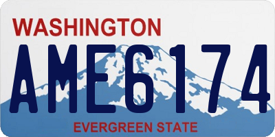 WA license plate AME6174