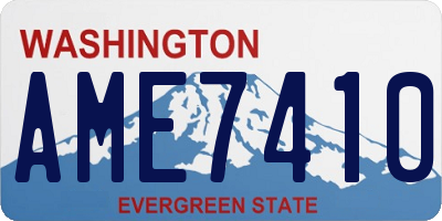 WA license plate AME7410