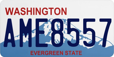 WA license plate AME8557