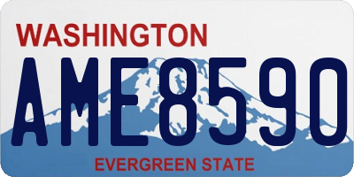 WA license plate AME8590