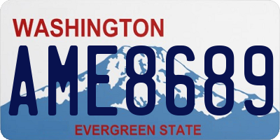 WA license plate AME8689