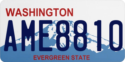 WA license plate AME8810