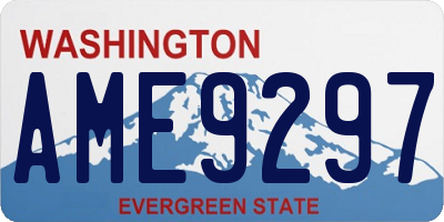 WA license plate AME9297