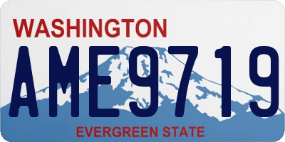 WA license plate AME9719