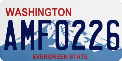 WA license plate AMF0226