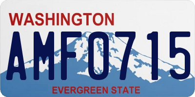 WA license plate AMF0715
