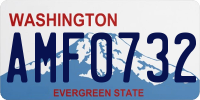 WA license plate AMF0732