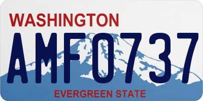 WA license plate AMF0737