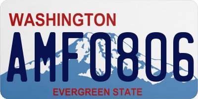 WA license plate AMF0806