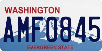 WA license plate AMF0845