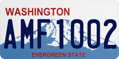 WA license plate AMF1002