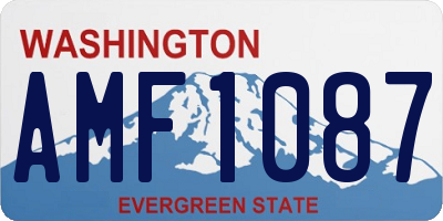 WA license plate AMF1087