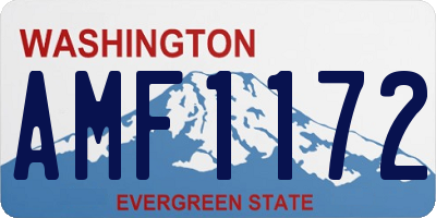 WA license plate AMF1172