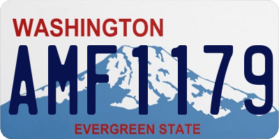 WA license plate AMF1179