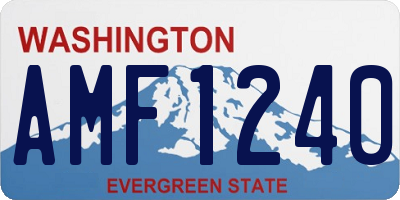 WA license plate AMF1240