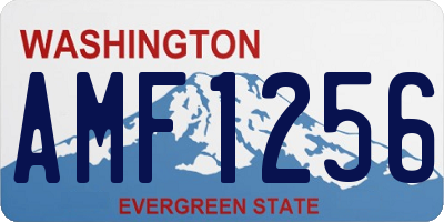 WA license plate AMF1256