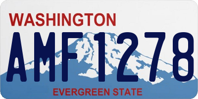 WA license plate AMF1278