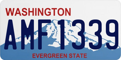 WA license plate AMF1339