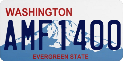 WA license plate AMF1400