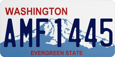 WA license plate AMF1445