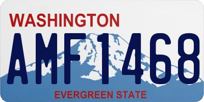 WA license plate AMF1468