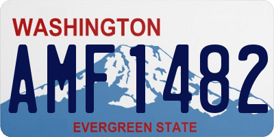 WA license plate AMF1482