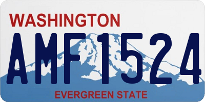 WA license plate AMF1524