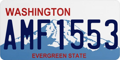 WA license plate AMF1553