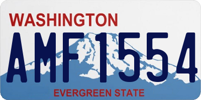 WA license plate AMF1554