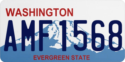 WA license plate AMF1568