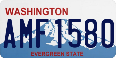 WA license plate AMF1580