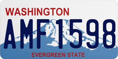 WA license plate AMF1598