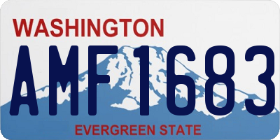 WA license plate AMF1683