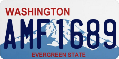 WA license plate AMF1689