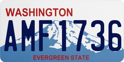 WA license plate AMF1736