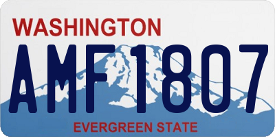 WA license plate AMF1807