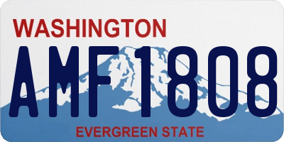 WA license plate AMF1808