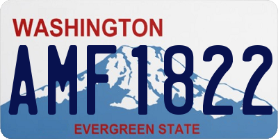 WA license plate AMF1822