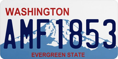 WA license plate AMF1853