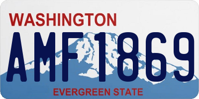 WA license plate AMF1869
