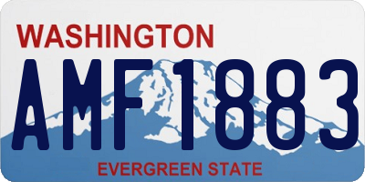 WA license plate AMF1883