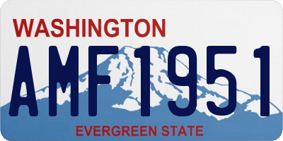 WA license plate AMF1951