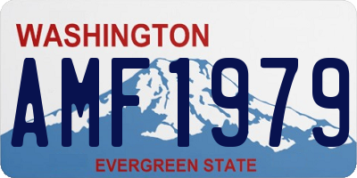 WA license plate AMF1979