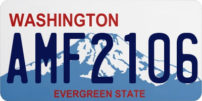 WA license plate AMF2106